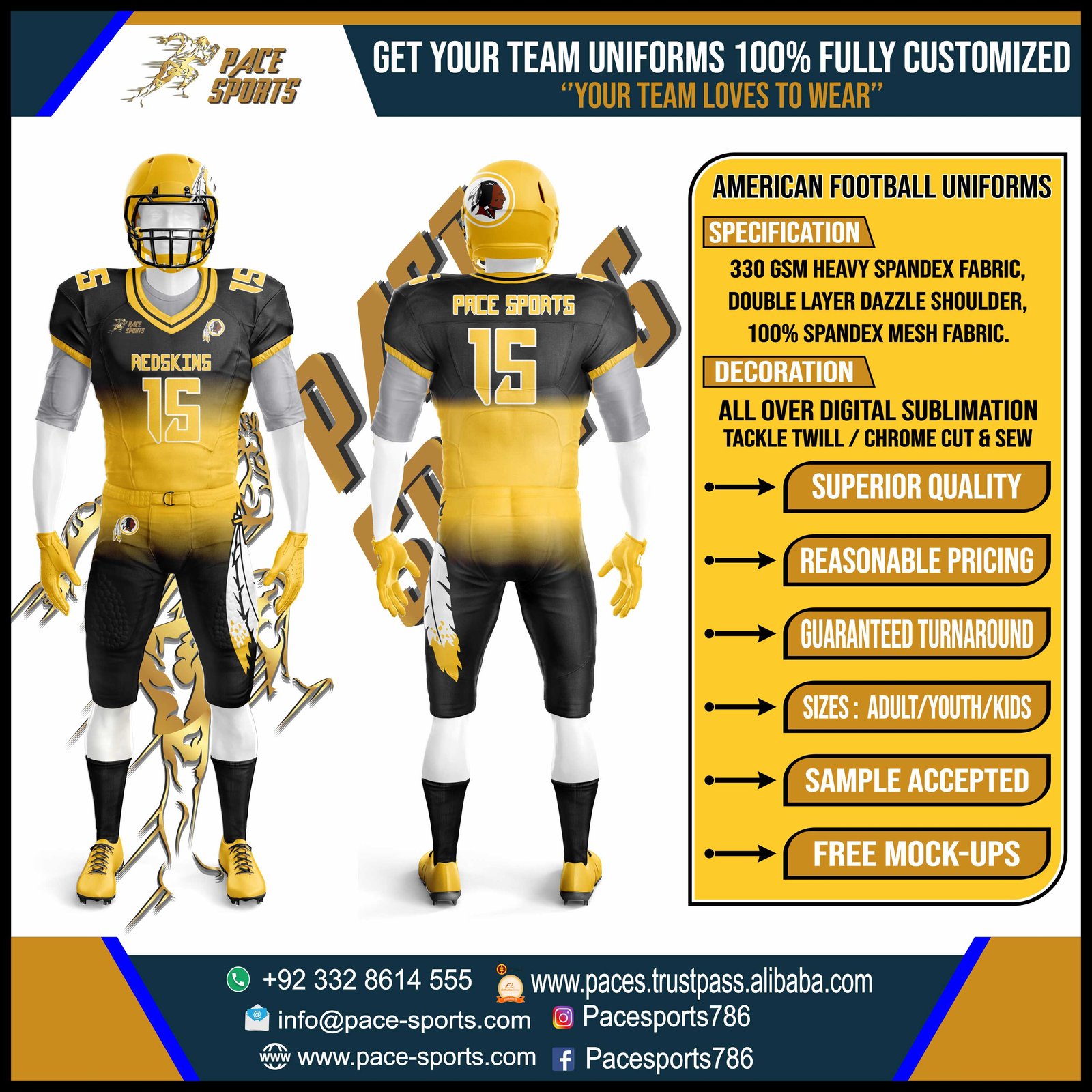 Wolfpack Custom Sublimation American Football uniform design  American football  uniform, Football uniforms, Football uniform